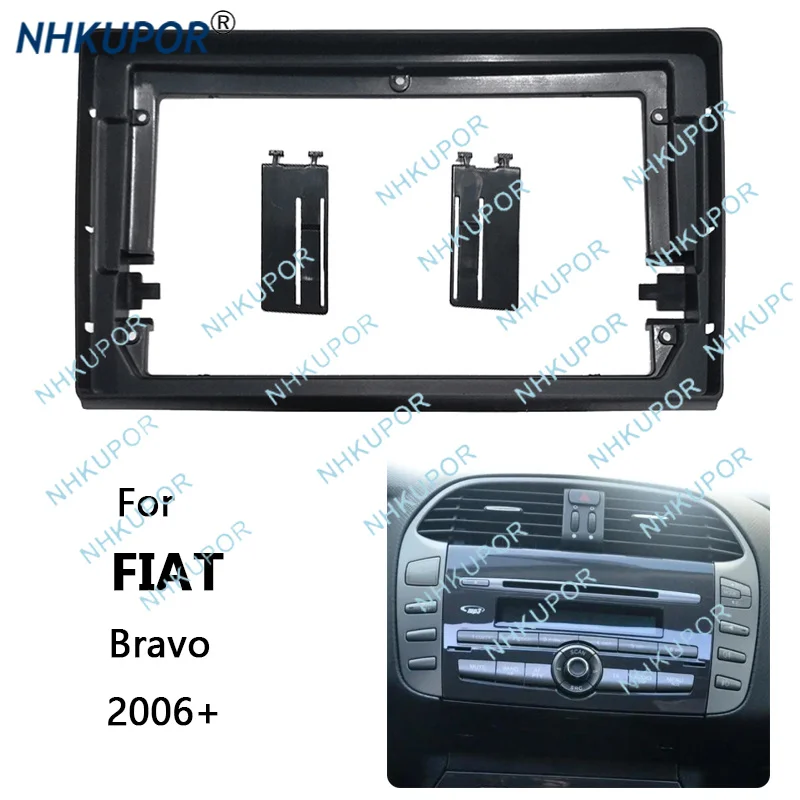 Car Radio Fascia For FIAT BRAVO 2007 2008 2009 2010 2011 2012 Video Audio Player Refit Dash Panel Mount Frame Kit Cable Adapter
