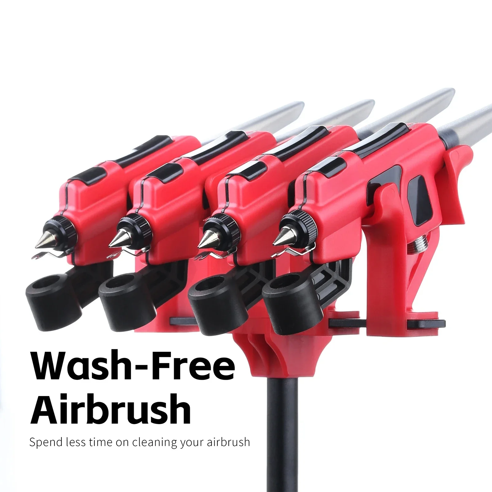 Wash-Free Airbrush with Marker Rack for Gundam Scale Model Painting Tools Quick Paint Change Hobby DIY Craft Tools
