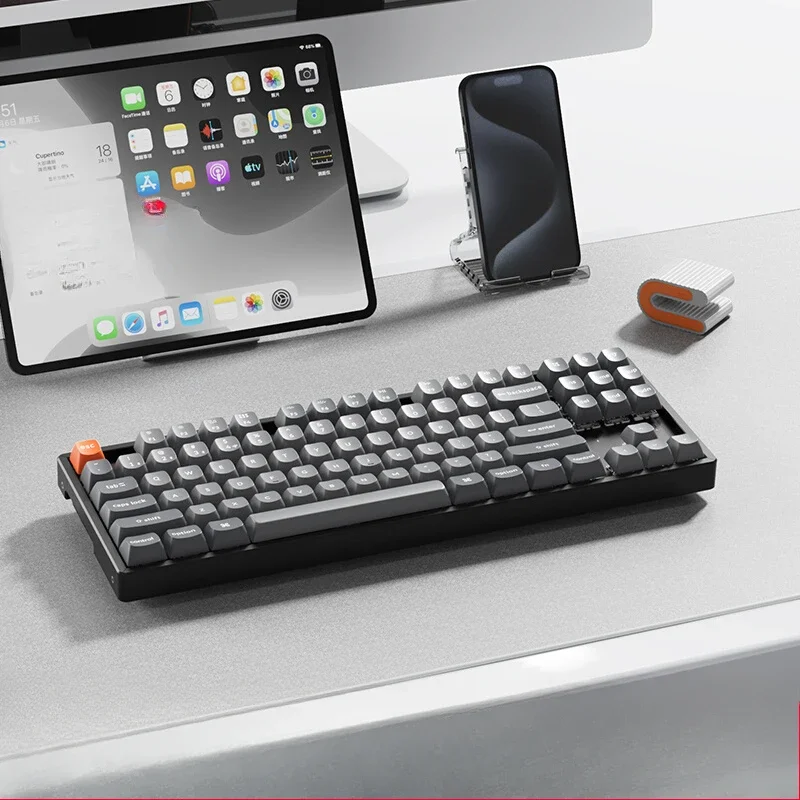 K8MAX Bluetooth Wireless Mechanical Keyboard 87 Keys Three Mode Mechanical Axis Game Office Customization