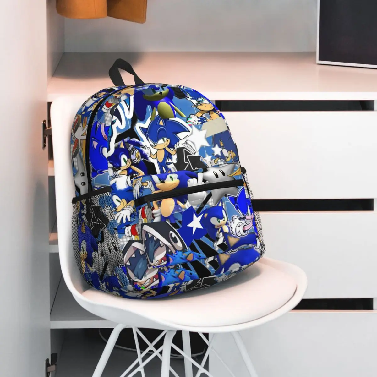 โซนิคเดอะเฮดจ์ฮ็อกกระเป๋าเป้สะพายหลังนักเรียนกระเป๋าเดินทางเดย์แพ็คสำหรับผู้ชายผู้หญิงแฟชั่นกระเป๋าหนังสือกระเป๋าสะพาย