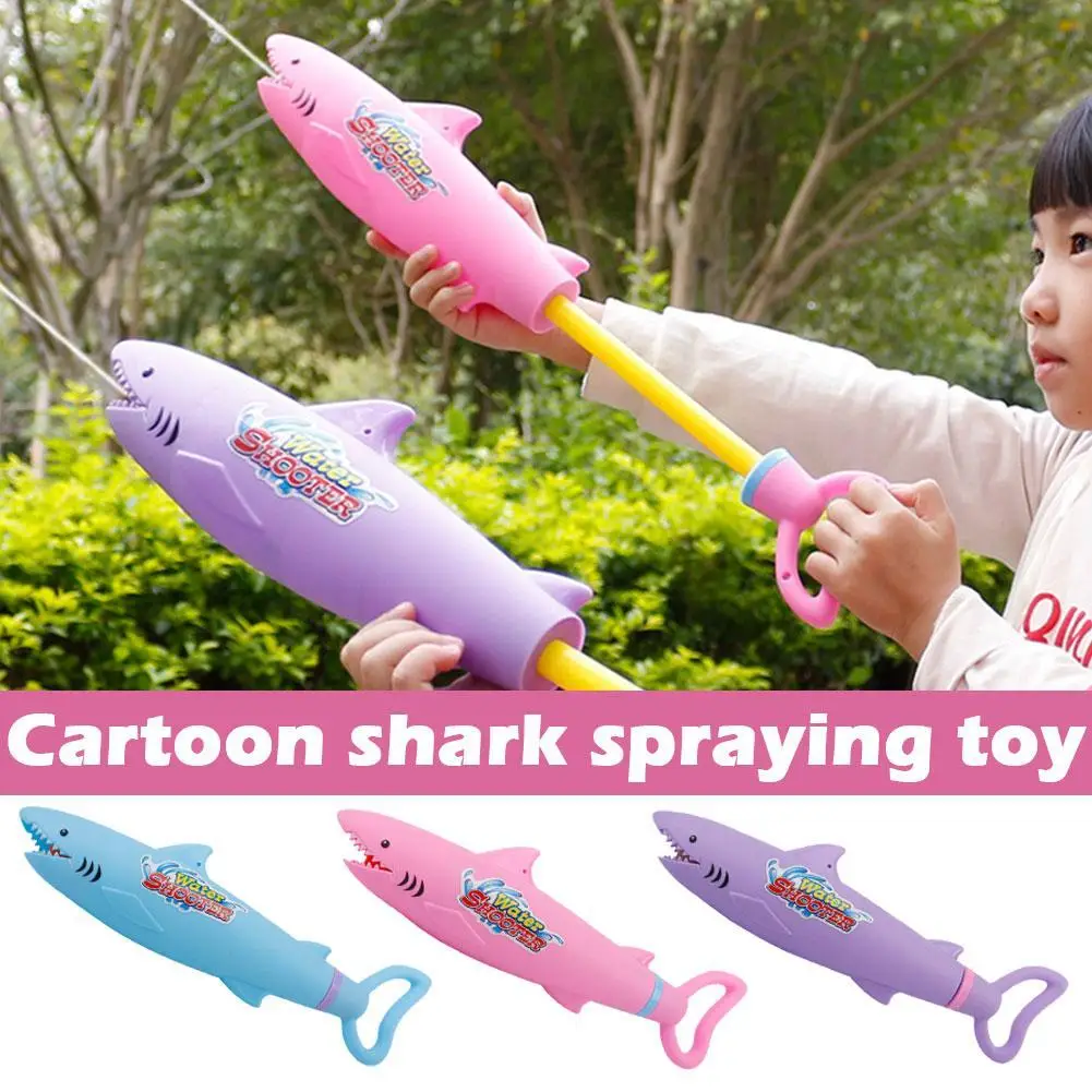 33CM Wasser Pistole Spielzeug Blaster Shooter Wasser Blaster Pistole Pistole Cartoon Pool Spielzeug Shark Krokodil Spritzen Für Kinder Strand spielzeug