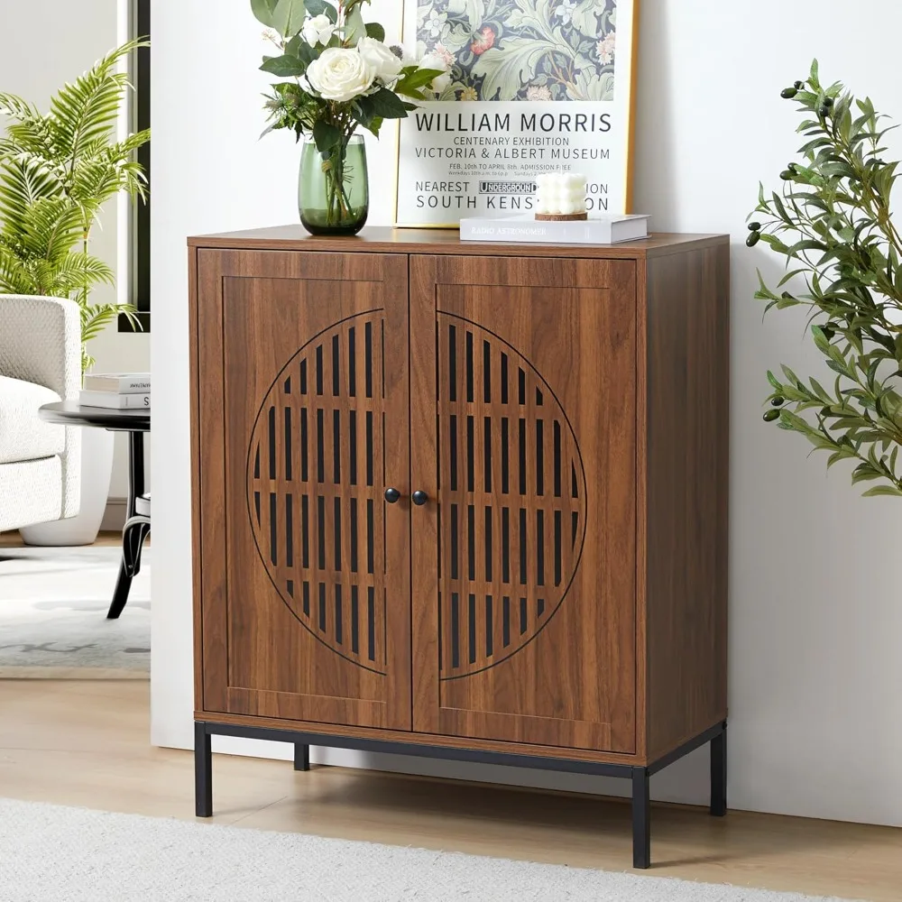 

Sideboard Buffet Cabinet with Storage, Accent Storage Cabinet with 2 Doors, Farmhouse Wood Cabinets Credenza Console Table