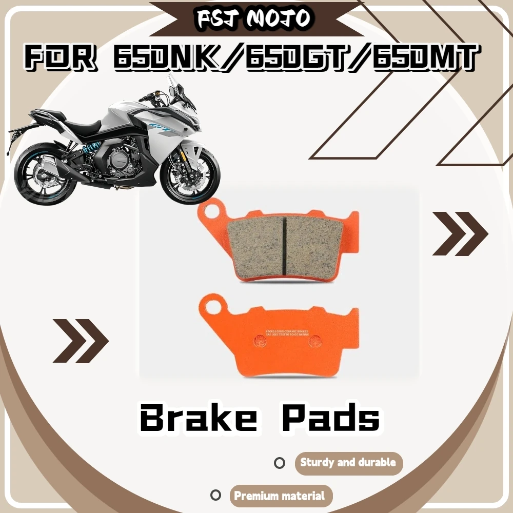 For 650NK/650GT/650MT Ceramic Super Alloy Brake Pads Slotted Fast Heat Dissipation All Weather Waterproof Disc Brake Pads