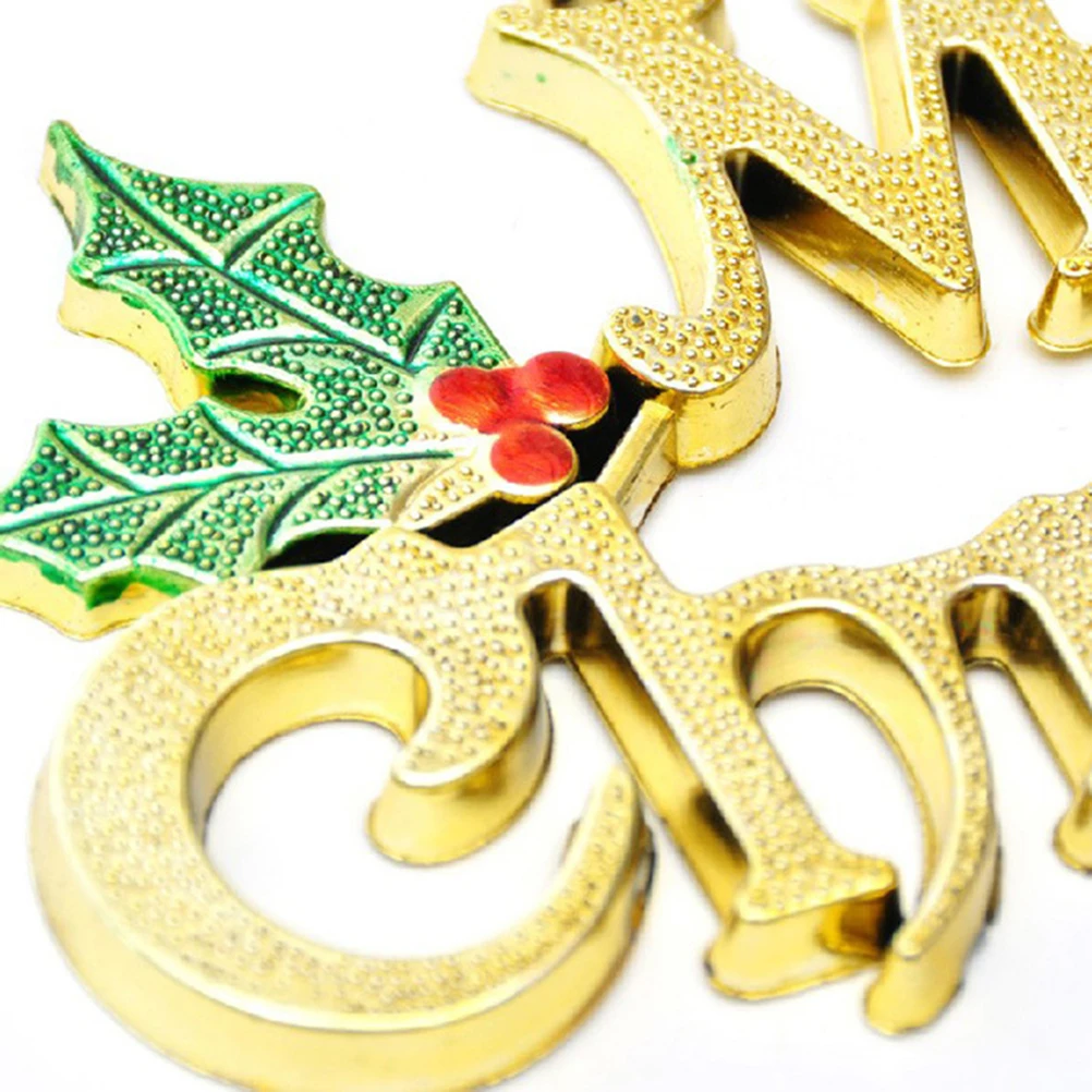 

19 Cm Letter Plate Xmas Ornaments Christmas Front Door Decor Diy Tree Decorate Indoor Decorations Hang