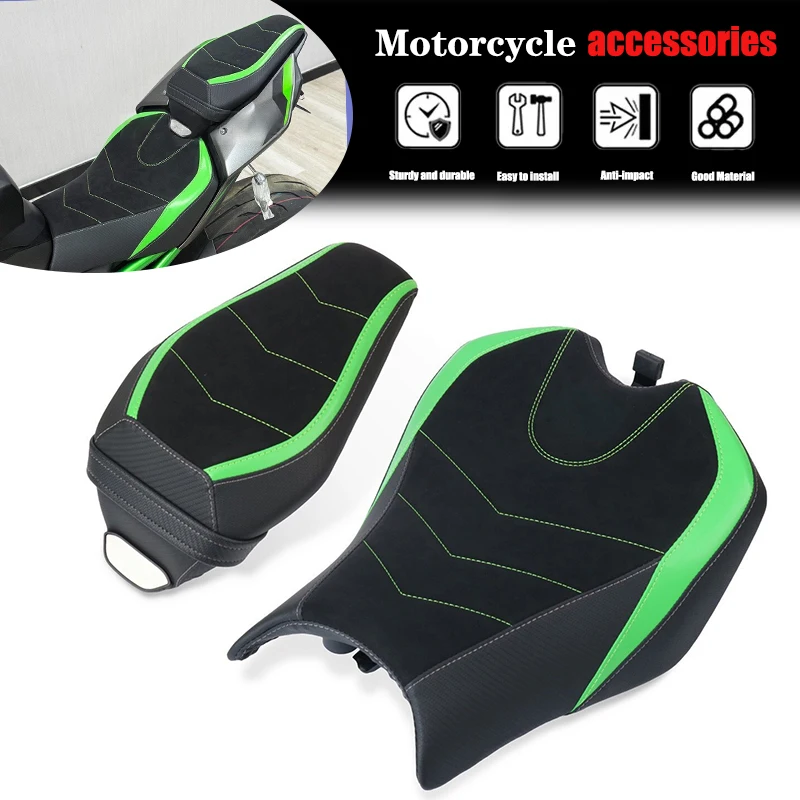 

Motorcycle High Seat Cushion Front Driver Seat Pad Rear Passenger Cushion Pillion Hump Cowl Fairing For Kawasaki Z900 2025 2026
