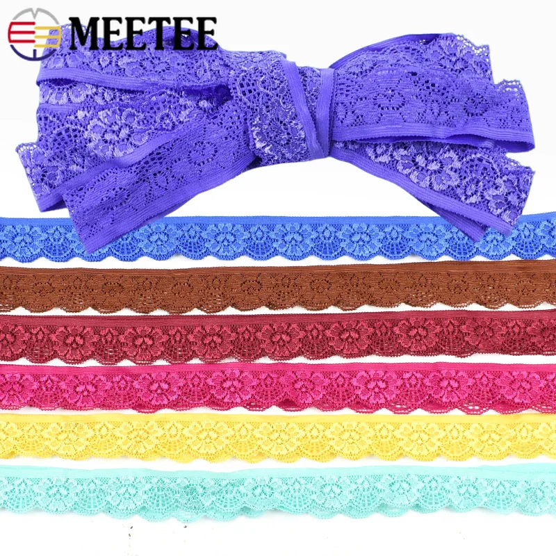 

10/20Yards 25mm Nylon Elastic Band Lace Trim Underwear Bra Strap Clothes Edge Rubber Bands Laces Stretch Tape Sewing Accessories