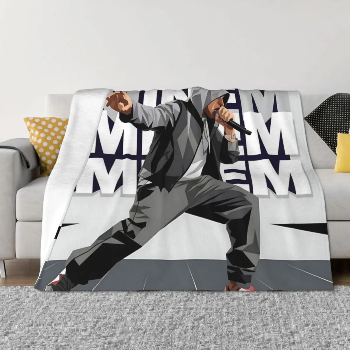 

the pop American rapper Eminem Throw Blanket Summer Beddings Tourist Soft Giant Sofa Blankets