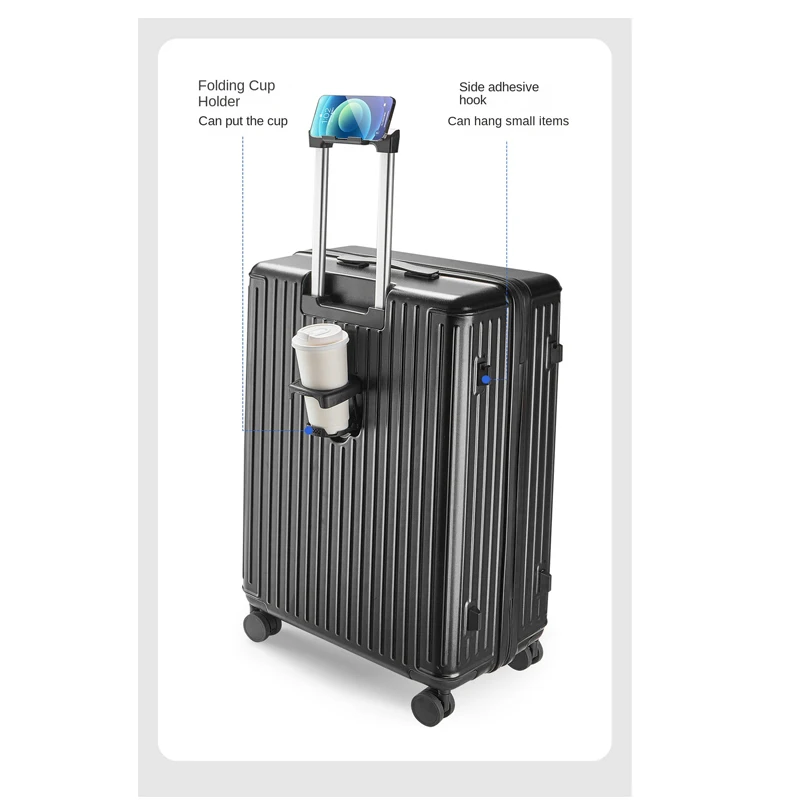 20/24/28 Inch Koffer Instap Case Multifunctionele Anti-Drop Bagage Wachtwoord Lock Trolley Case Pc Universeel Wiel