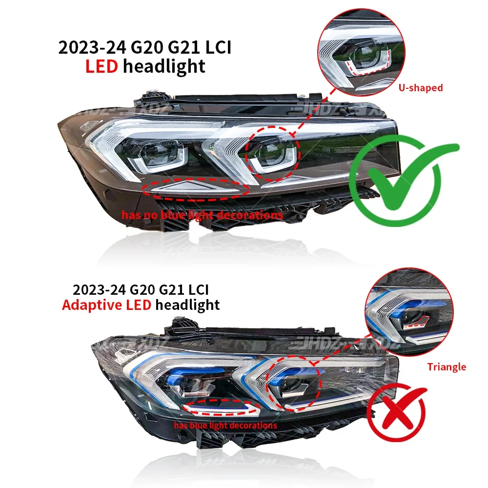 جديد DRL مجلس أصفر العنبر الأزرق الأحمر لسيارات BMW 3 سلسلة G20 G21 G28 LCI 2022-2024 اليورو LED المصباح النهار تشغيل ضوء وحدة