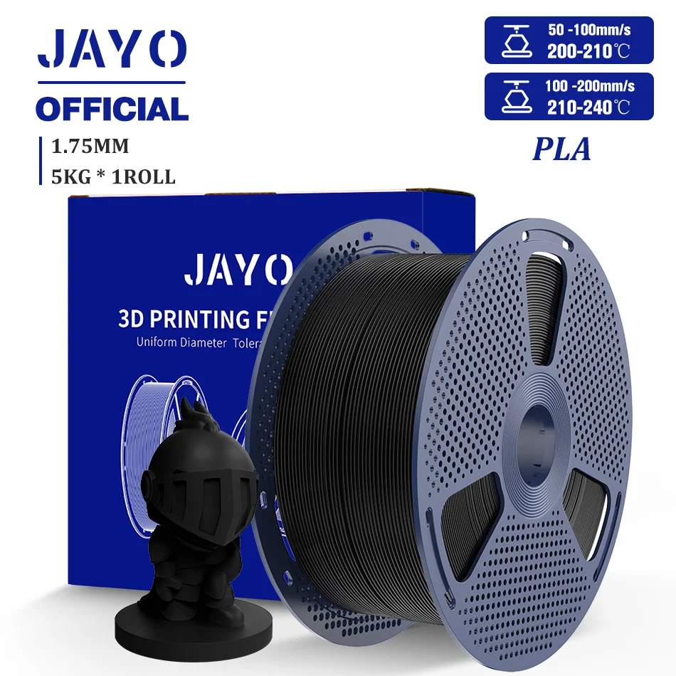 JAYO PLA/PLA Matte/ABS/PETG/PLA Plus 3D Printer Filament 5KG/Roll 1.75mm 3D Filament Grote Spoel Netjes Wond Filament