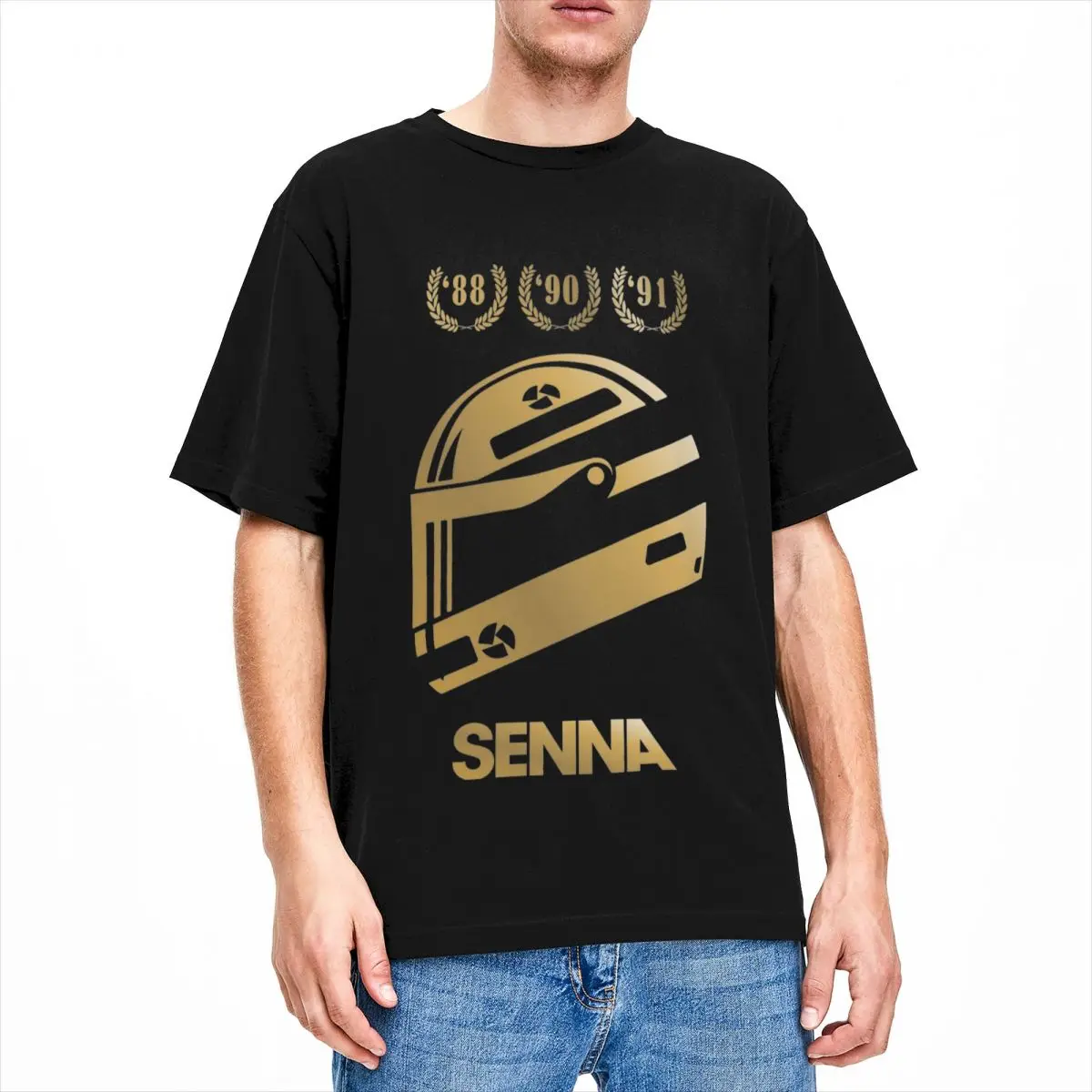 Aryton Senna The Legend Merchandise T-Shirt for Men Women Fun Cotton Graphic Printing Clothes