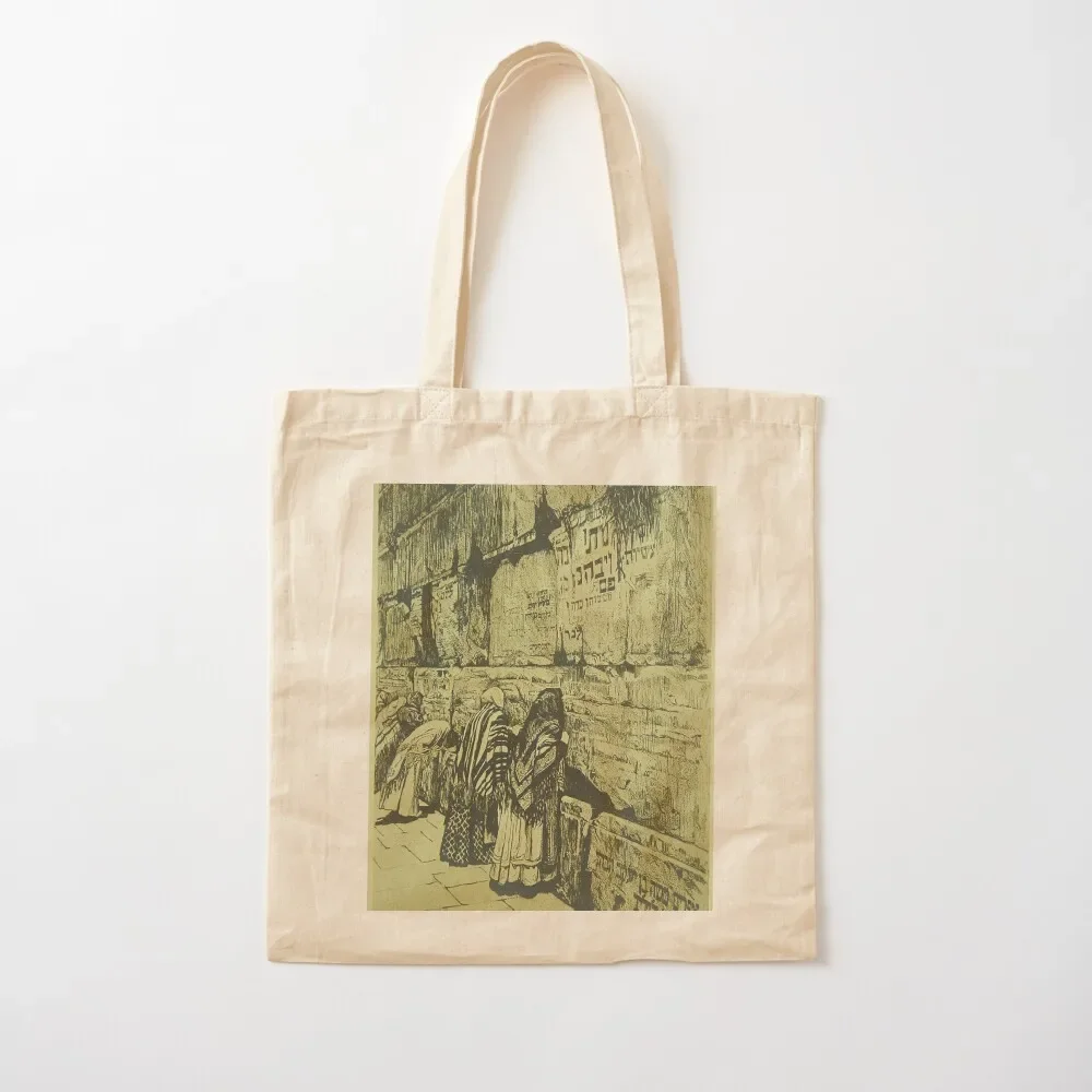 

HD. Historical images of the Western Wall (1920), by Ephraim Moses Lilien Tote Bag sacs de shopping shopper bags Tote Bag