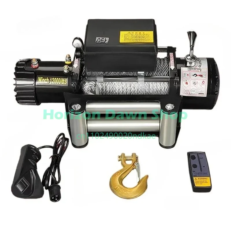 Electric Winches 12V24V Off-road Vehicle Self-rescue Car Winch Electric Hoist Vehicle-mounted Small Commercial Crane Winches