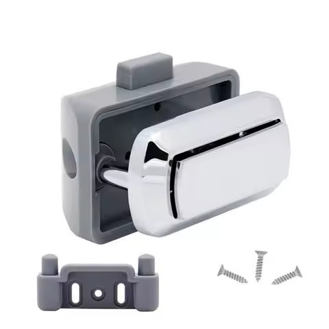 For Camper Caravan Car Push Lock Motorhome Cupboard Drawer Lock Keyless Push Button Catch Handle