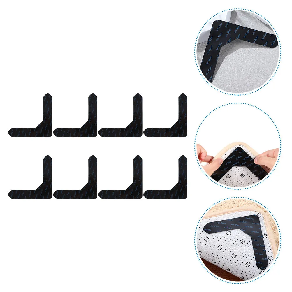 8 قطعة عدم الانزلاق البساط وسادة شريط القابض للأرضيات الصلبة السجاد الزاوية المثبت لا ضرر على الأرض أو البساط يبقى شقة