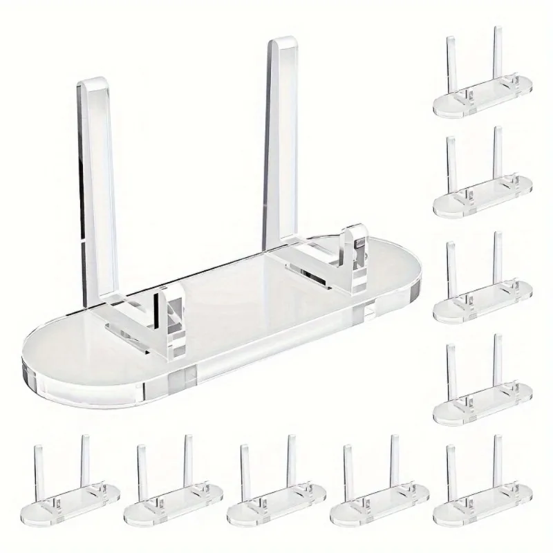 Acrylic Display Stand - Multi Functional Card/Record/Coin/Phone Display Stand, Medal and Badge Display Stand, Stable Base