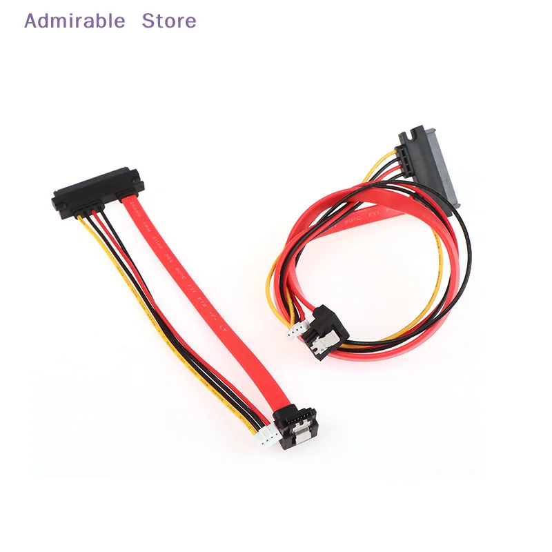 [W]2-in-1 7Pin SATA DATA + 2.0mm 4Pin Power Combo 7+15 Pin 22P SATA Conjoint CD/DVD HD Hard Disk Cable 20/40cm