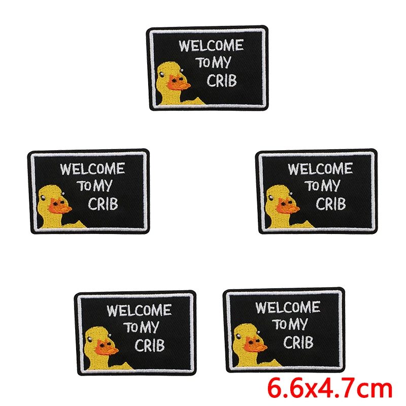 Parche bordado pato de dibujos animados para coser en ropa - imagen 2