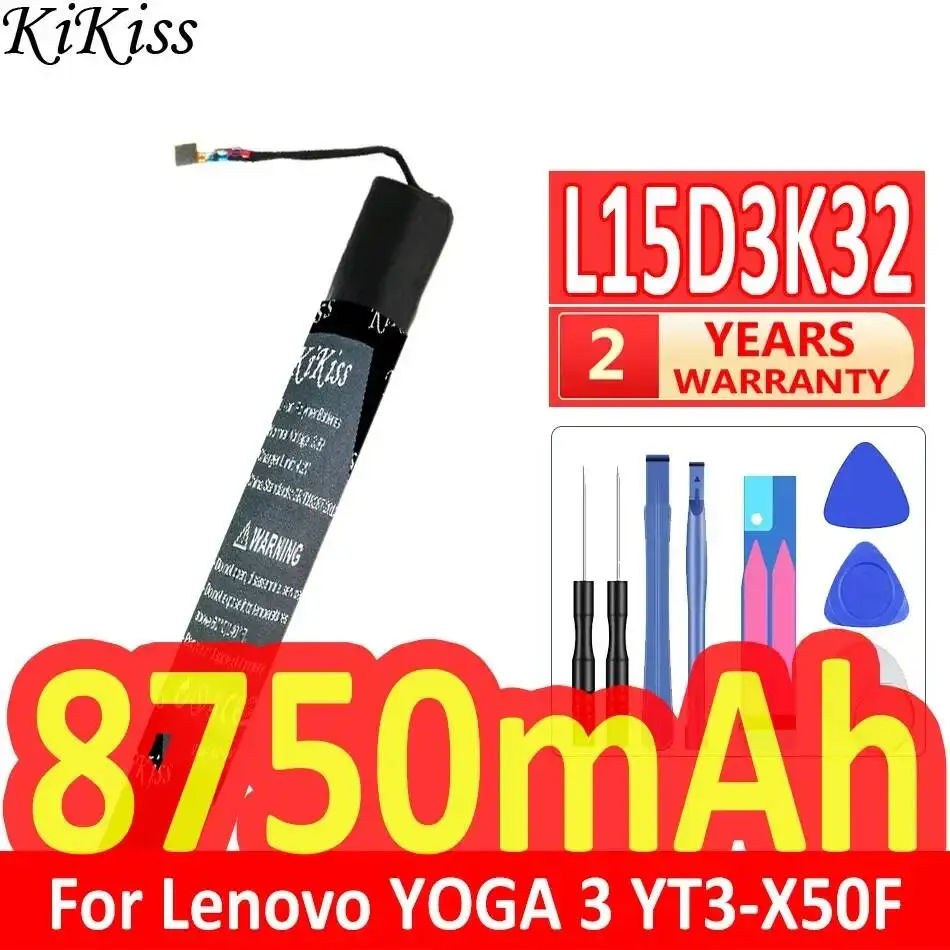 

Аккумулятор для планшета 8750 мАч, стабильный, для Lenovo Yoga 3 10 дюймов YT3‑X50 YT3‑X50F YT3‑X50M YT3‑X50L L15D3K32 L15C3K32, высокая емкость