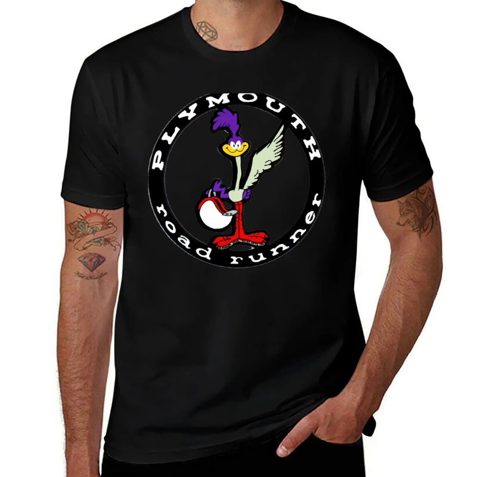 

Plymouth Roadrunner Bird T-Shirt Louboutins luxury designer man clothes summer top mens tall t shirts