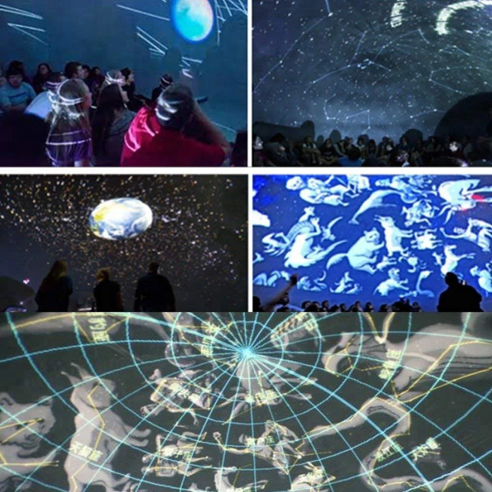 Kubah Planetarium Tiup Hitam Seluler 6 M, Area Bioskop Film Tenda Astronomi 360 Derajat untuk Acara Pendidikan Sains