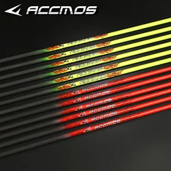 12pcs Arrow Tube Pure Carbon Shafts ID 4.2/6.2mm 32inch Spine 300 340 400 500 600 700 800 900 Archery for Bow Hunting Shooting