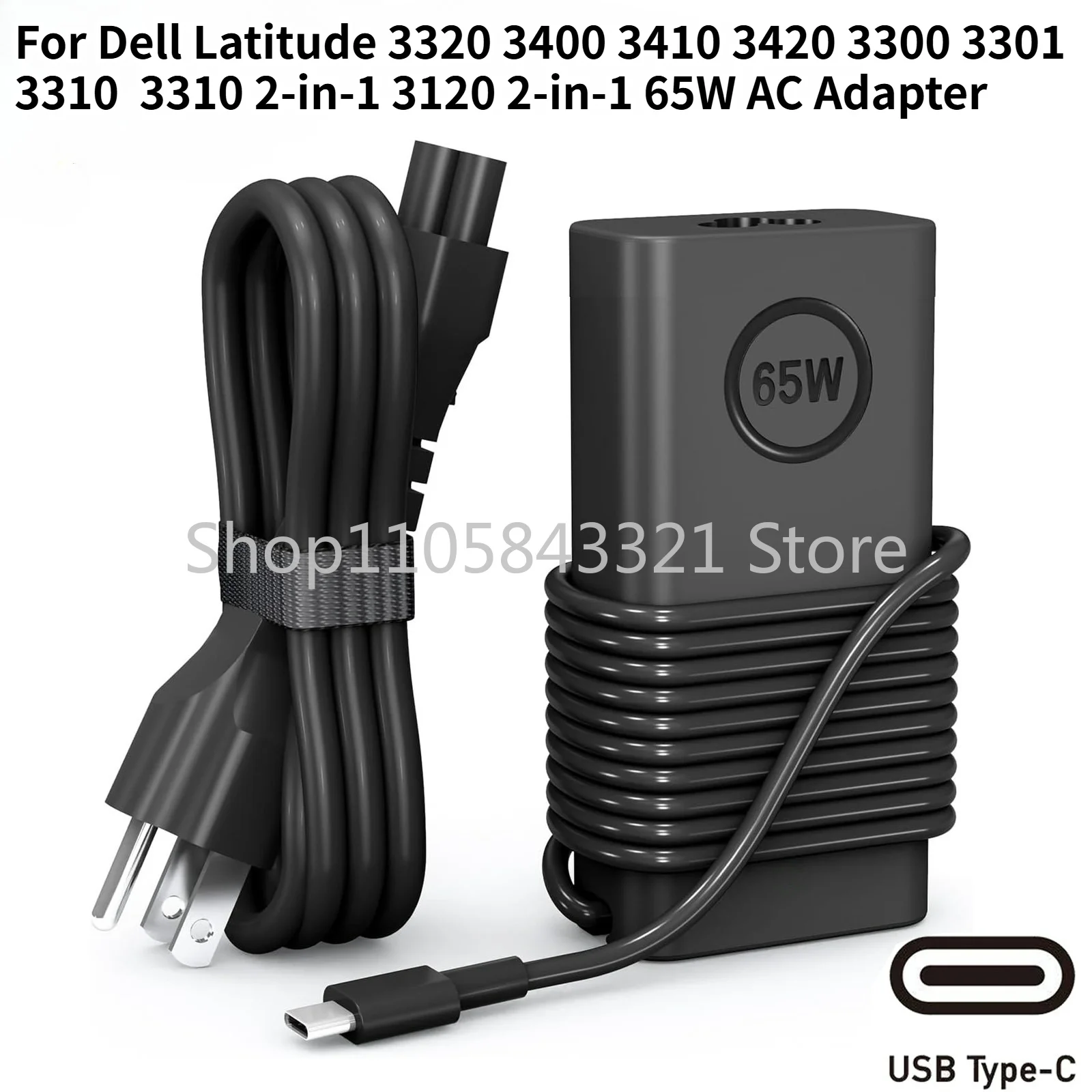 Dell For Dell Latitude 3320 3400 3410 3420 3300 3301 3310  3310 2-in-1 3120 2-in-1 65W USB-C AC Power Adapter  Type C Laptop Charger - Aliexpress Deal