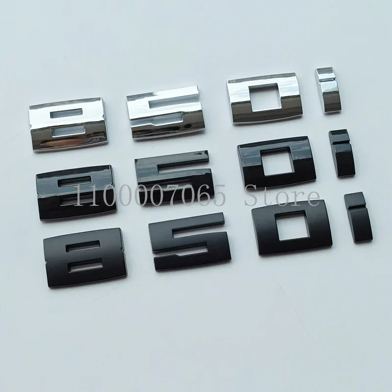 20mm M Series Bond Font Letters Numbers ABS Car Emblem for M850i 850i Trunk Nameplate Logo Sticker Matte Glossy Black Chrome