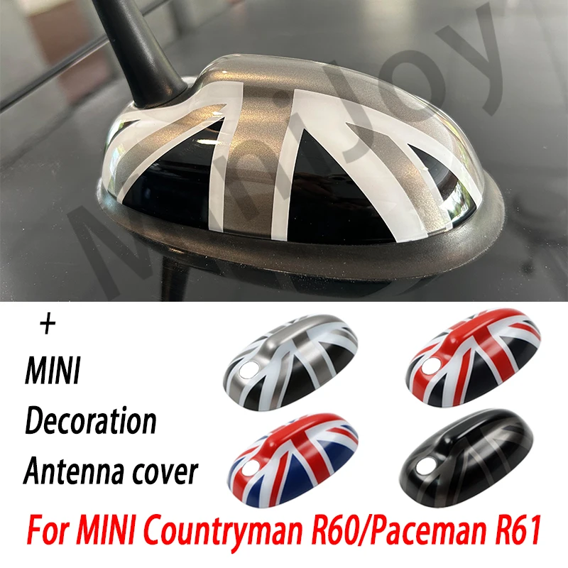 The Black Flag Car Antenna Aerial Decoration Case Cover Sticker For MINI Cooper S JCW R60 Countryman R61 Paceman Accessories