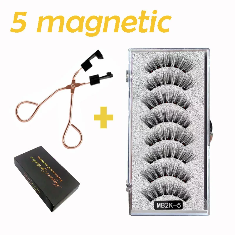 8pcs/1 pair 5Magnetic 3D False Eyelashes MBK Magnetic Eyelashes Fox-style natural eyelashes Magnetic Eyelashes