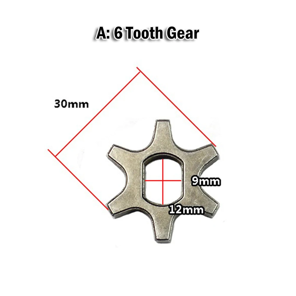 Piñones de engranaje de motosierra, pieza de herramienta eléctrica de reemplazo para 5016 Asterisk, amoladora angular de cadena de 6 dientes