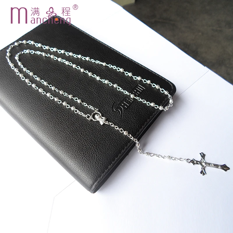 fnaf 2 rupee item Kpop Rosary Bead Catholic Christ Cross Necklace Women Jesus Virgin Mary Muslim Collar Hombre Jewelry Man