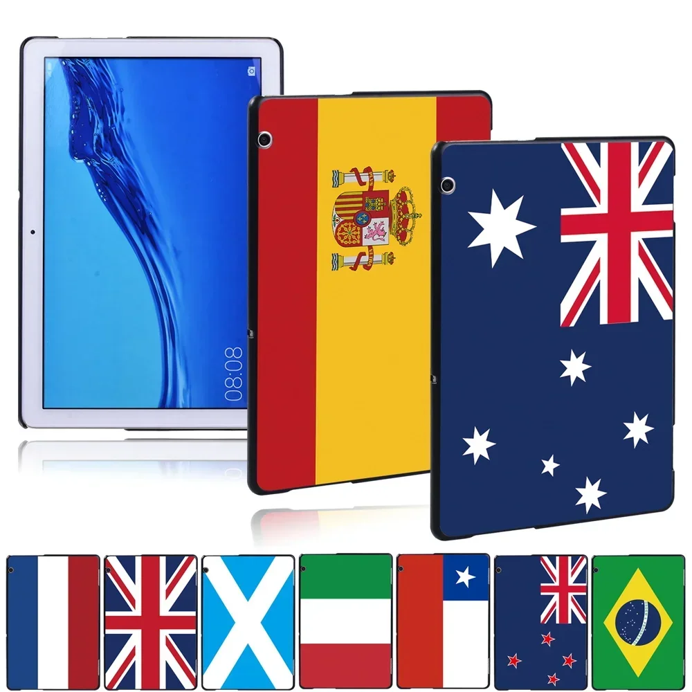 

Tablet Case for Huawei MediaPad M5 10.8"/M5 Lite 10.1"/M5 Lite 8/T5 10 10.1"/T3 10 9.6"/T3 8.0" Flag Prints Shockproof HardShell