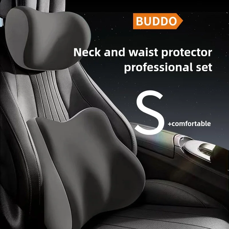 Memory Foam Car Neck Pillow Protective Lumbar Back Support Breathable Car Headrest Neck Cushion Pillow For Back Relieve Stress - Image 2