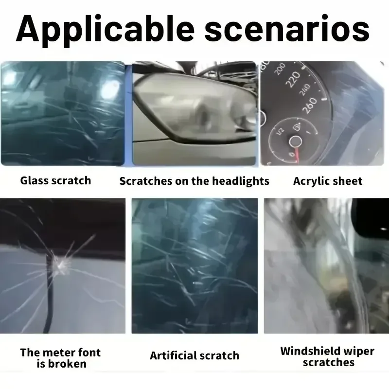 ครีมซ่อมเลนส์กระจกอเนกประสงค์ - น้ำยาลบรอยขีดข่วนที่ออกฤทธิ์เร็วสำหรับกระจกรถยนต์ แว่นตา นาฬิกา กล้องถ่ายรูป สมาร์ทโฟน