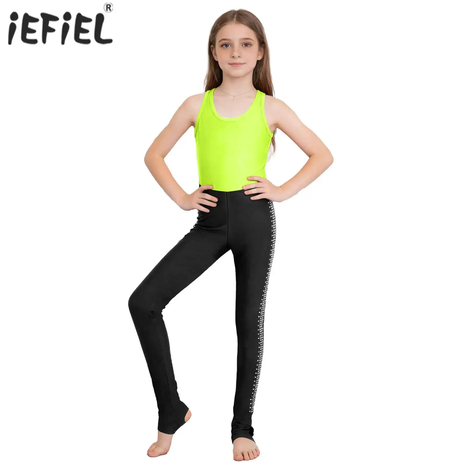 

Детские гимнастические купальники для девочек: безрукавные, с U-образным вырезом, со стразами, в стиле колор-блок, с ушками для фиксации ног, для балета, художественной гимнастики и фигурного катания