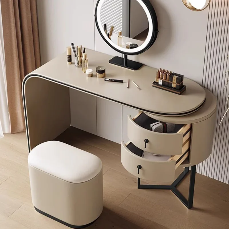 Console Beauty Salon Dressers Bedside Nordic Cosmetic Mirror Vanity Chair Dressers Luxury Tocador Con Espejo Toilet Furniture