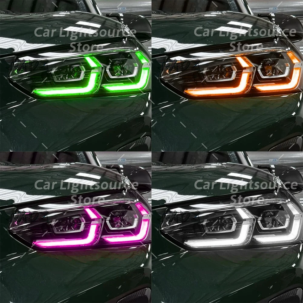 Yellow Angel Eyes DRL LED Module For BMW X3 G01 X3M X4 G02 X4M F97 F98 LCI 2021-2024 Headlight Daytime Running Light Blue Red
