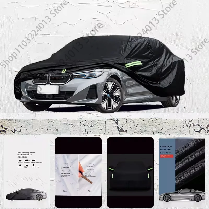 

For BMW I3 Car cover Exterior Car Cover Black Outdoor Protection Full Car Covers Waterproof Sunshade Anti UV Snow Cover