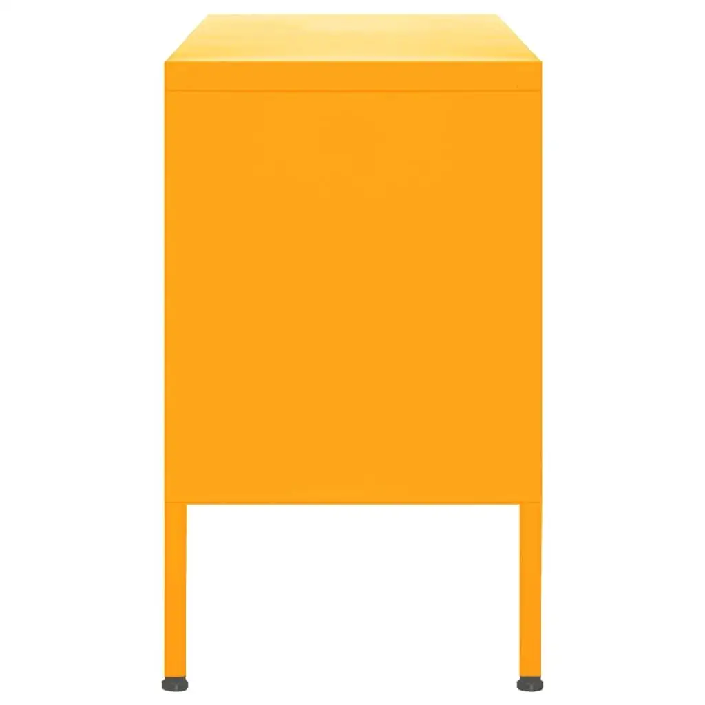 Stylish Mustard Yellow TV Stand - 41.3x13.8x19.7 inches, Durable Steel Frame