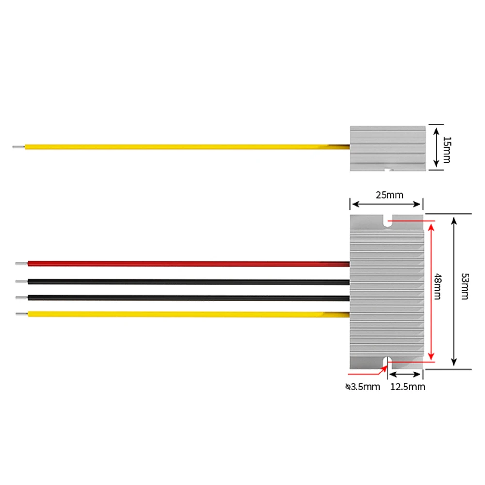 DC24V bis DC12V 1a/2a/3a/4a/5a Buck-Netzteil modul DC-DC wandler 24V bis 12V 12-60W wasserdichte Step-Down-Strom versorgungs platine