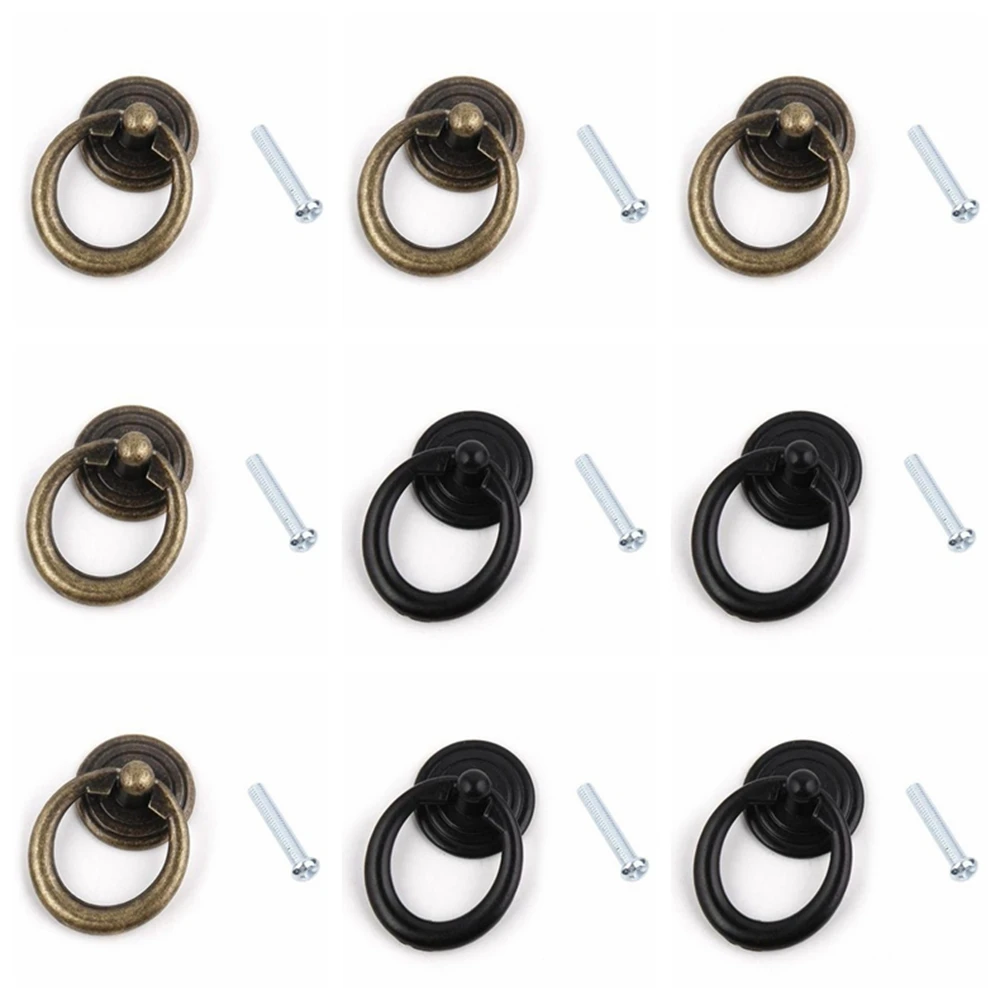 Vintage Cupboard for Wood Case Pulls Handles Hardware Dresser Ring Handles Furniture Handles Cabinet Ring Pulls Drawer Pulls