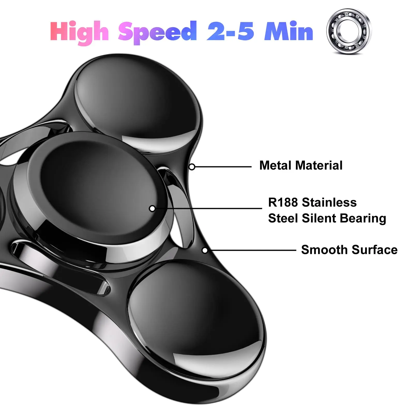Metal Fidget Spinner Toys,EDC Hand Spinner Anti Stress Relief Toys,Antistress Anxiety Fidgeting Toy for Adult Kids Autism ADHD