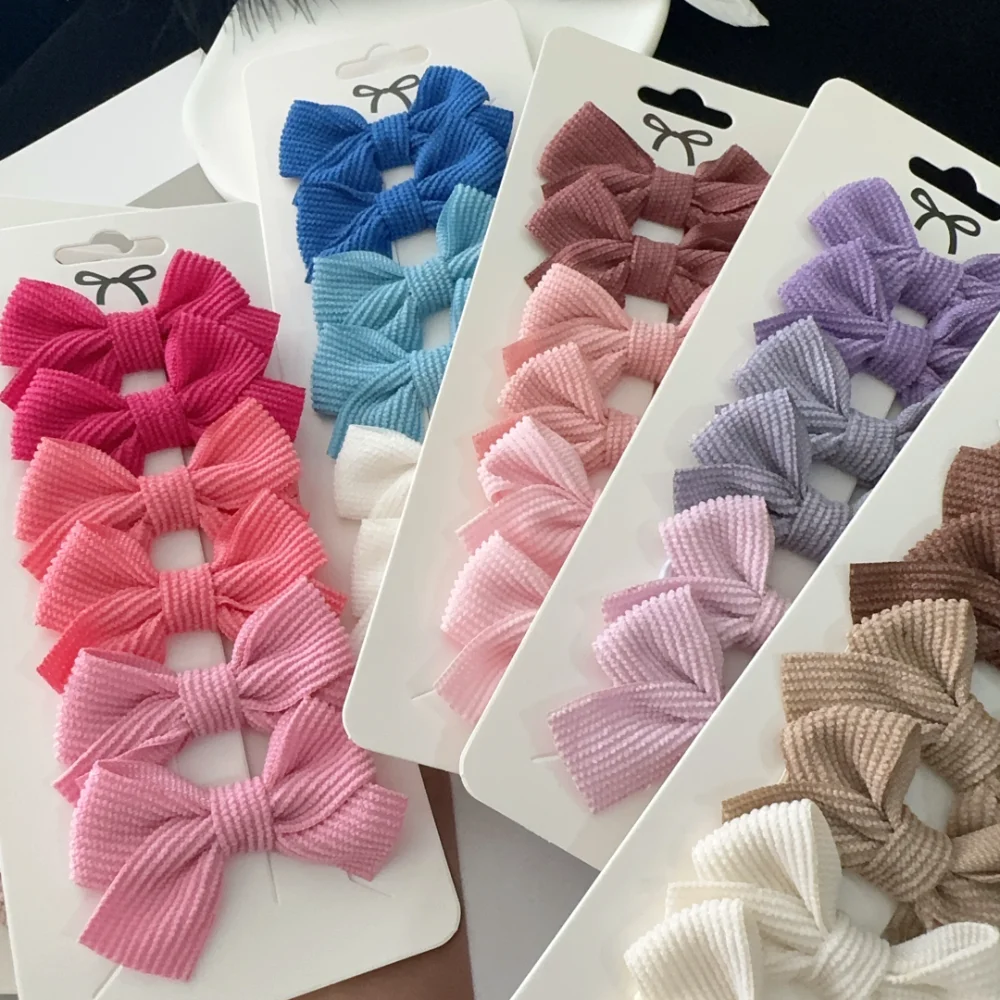 

Girl Hair Barrettes 6Pcs Soft Cotton Non-Slip Color Block Cute for Toddler Kids Daily Use Special Occasions Delicate Hair Clips