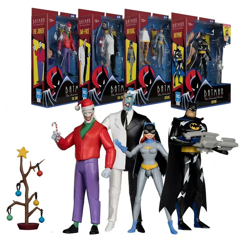 Original Mcfarlane Toys Batgirl&Christmas With The Joker&Two-Face&Lightning Strike Batman Action Figure Collection Custom Doll G