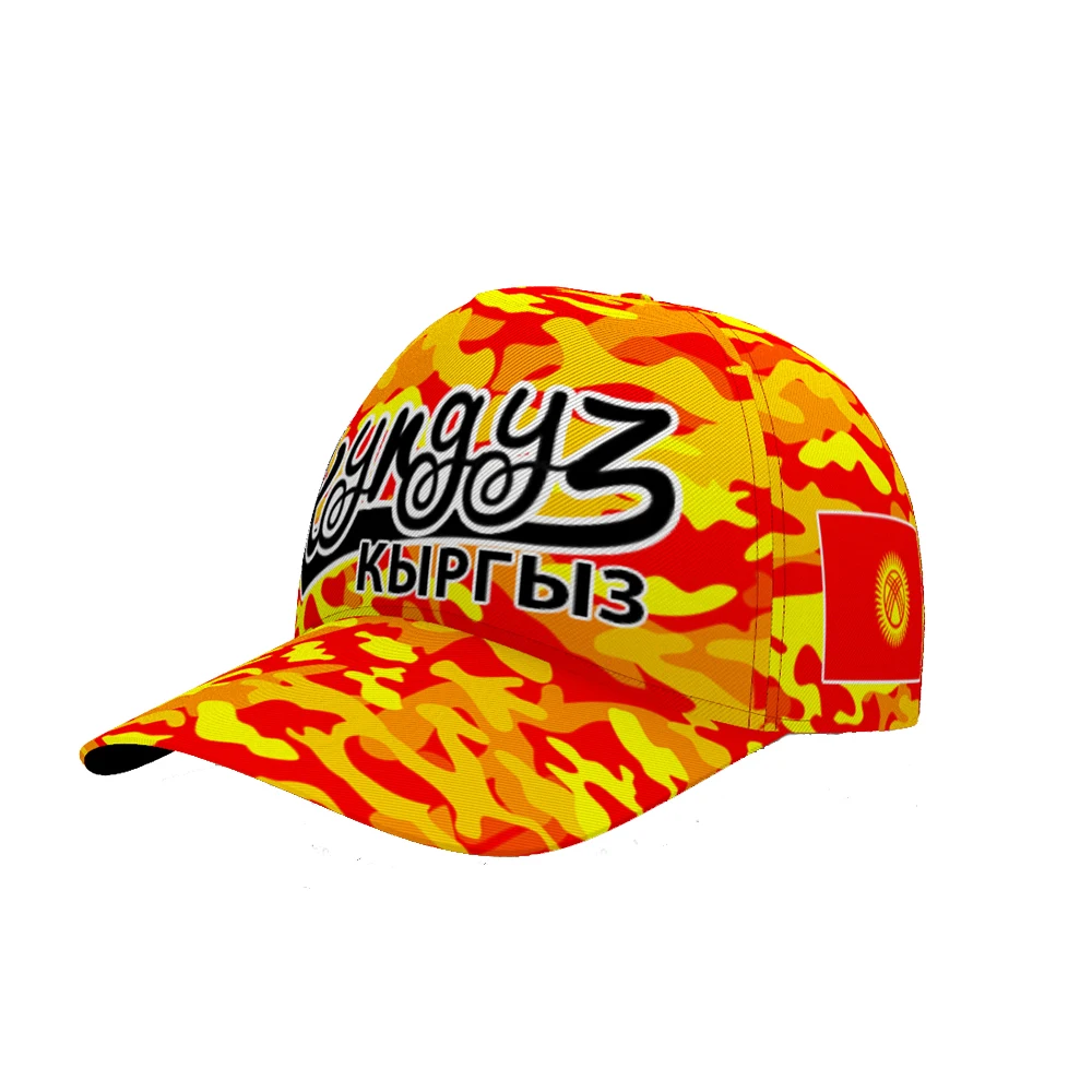 Kyrgyzstan Baseball Caps Custom Made Name Number Team Logo Kg Hat Kgz Country Travel Russian Nation Kyrgyz Flag Photo Headgear