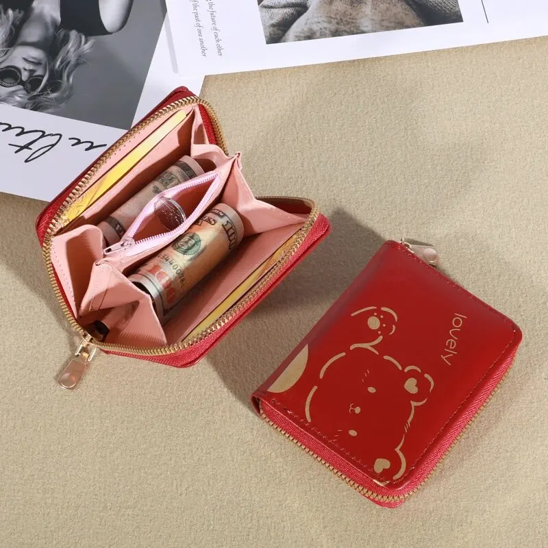 1PC Wallet Women Ladies Mini Tassel Wallets Cute Short Zipper Lovely Pu Leather Coin Purse Female Hand Wallet image 5