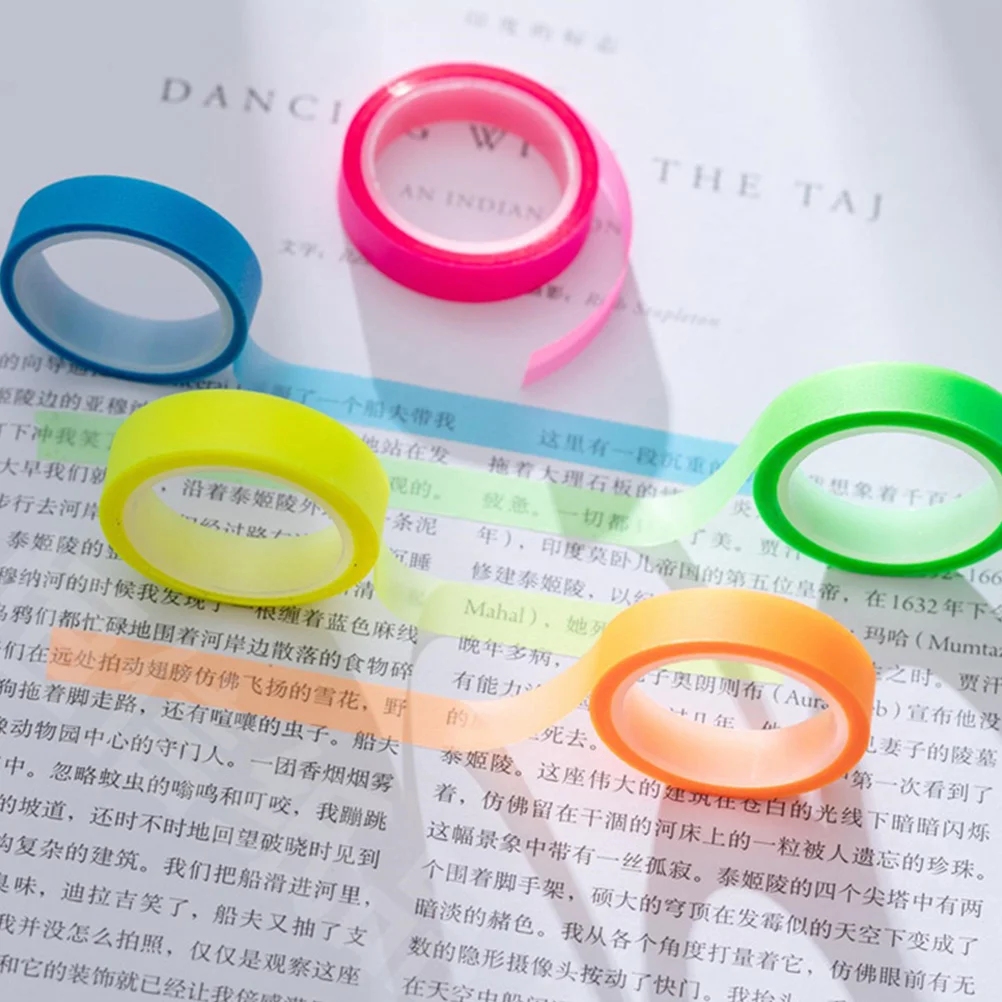 20 Rolls Ultra Thin Index Stickers Transparent Notes Memo Pad Highlighter Tape Multi Function Sticky Tabs Convenient Page