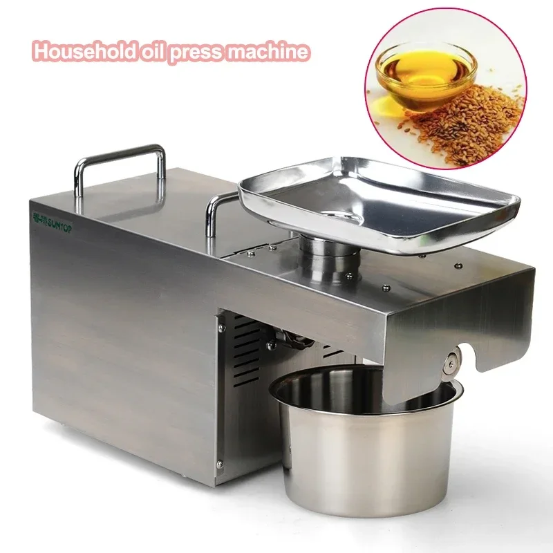 

220v/110v Oil Press Machine STB-505Automatic intelligent Stainless steel press cold press machine home oil presser