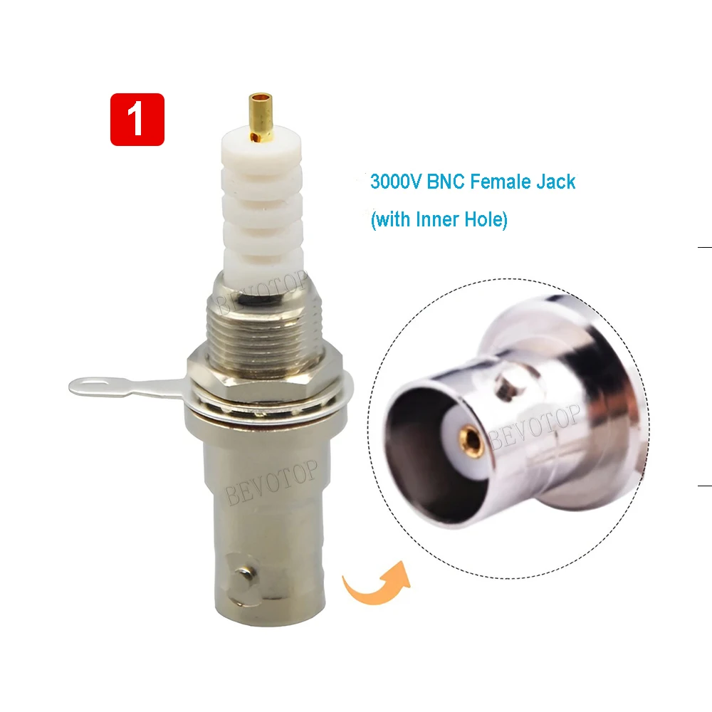 1PCS High Voltage 3000V/5000V SHV Connector RP-BNC Male/ Female High Quality RF Coaxial Connector for RG58 LMR195 RG223 Cable